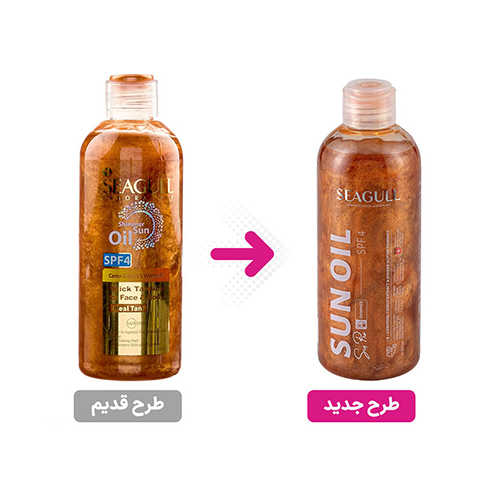 روغن بدن برنزه کننده و شاین دار سی گل Sea Gull حجم 200 میلی لیتر — تصویر ۲