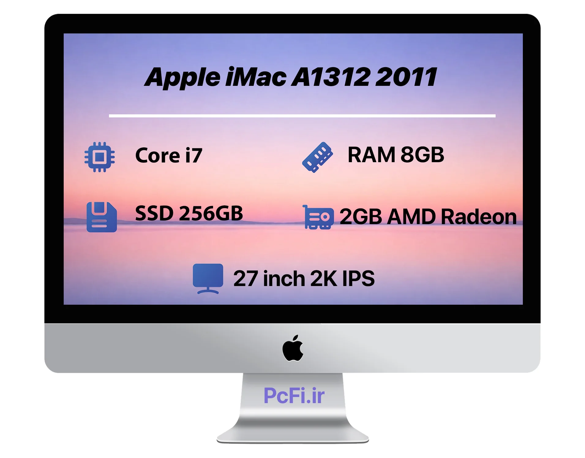 Apple iMac A1312 27″ 2K 2011 | i7-RAM 8GB-SSD 256GB-VGA 2GB