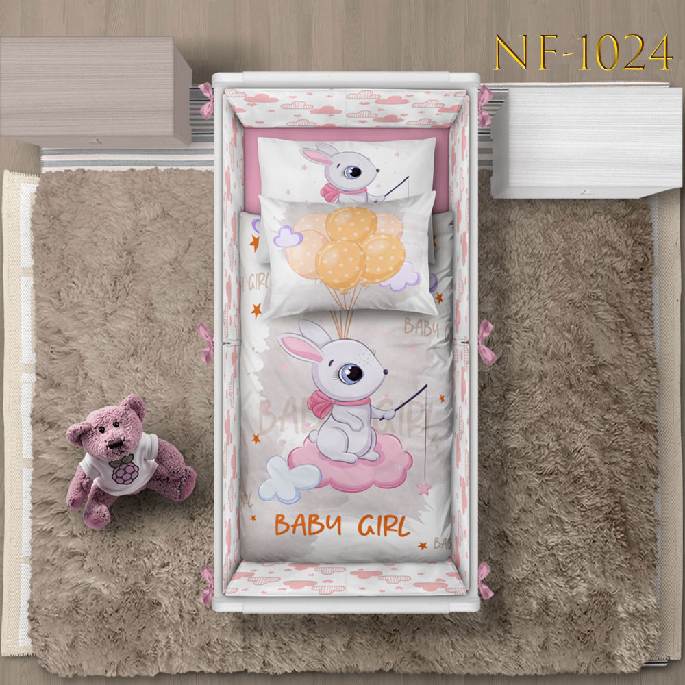 روتختی نوزادی طرح خرگوش ابر سوار NF-1024 — تصویر ۲
