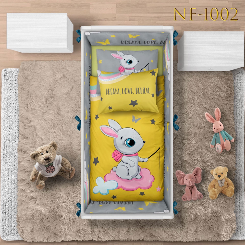 روتختی نوزادی طرح خرگوش شیطون NF-1002 — تصویر ۲