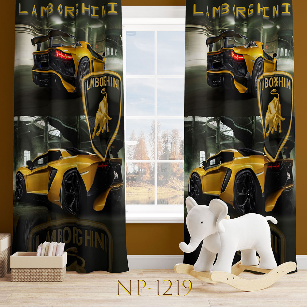 پرده پانچ طرح ماشین لامبورگینی NP-1219 — تصویر ۲
