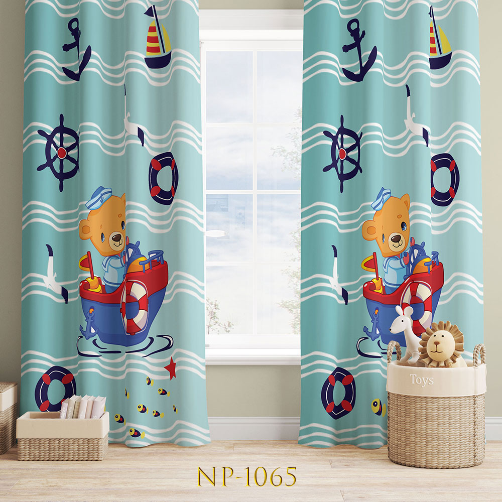 پرده پانچ طرح تدی کاپیتان کشتی NP-1065 — تصویر ۲