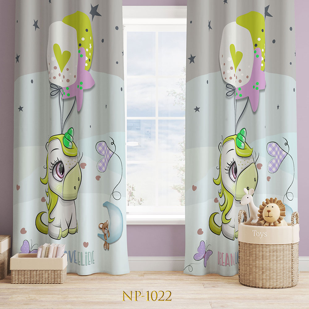 پرده پانچ پونی کوچولوی بامزه NP-1022 — تصویر ۲