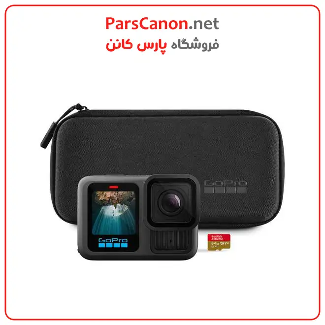 دوربین گوپرو هیرو 13 باندل همراه با کیف و کارت حافظه سن دیسک 64 گیگابایت Gopro HERO13 bundle includes Case &amp; SanDisk 64GB Extreme — تصویر ۲