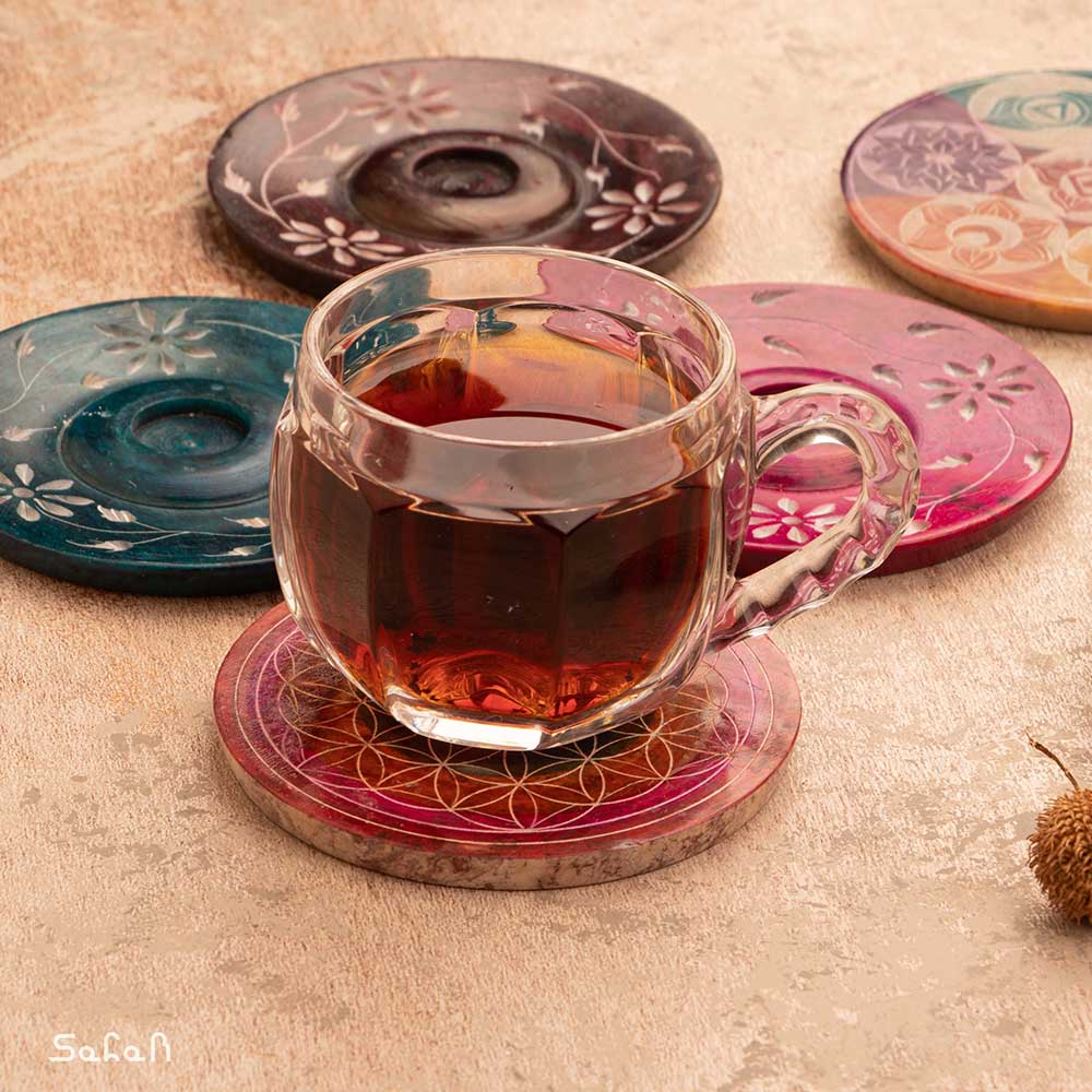 عود سوز سنگی دایره گل و هفت چاکرا — تصویر ۴
