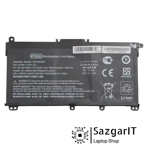 باتری لپ تاپ اچ پی 3 سلولی پلیمری HP – HT03XL – 3400mAh