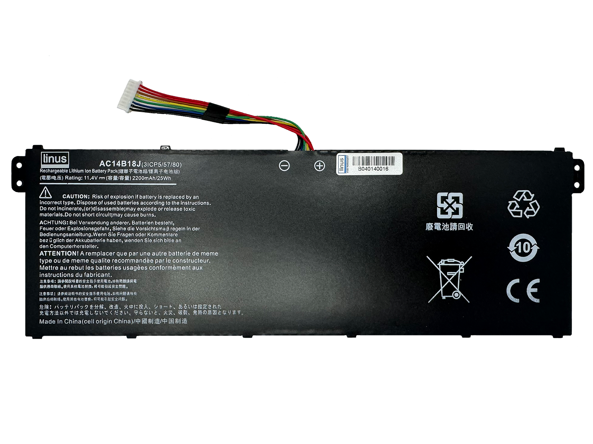 BATTERY ACER AC14B18J 3600MAH — تصویر ۲