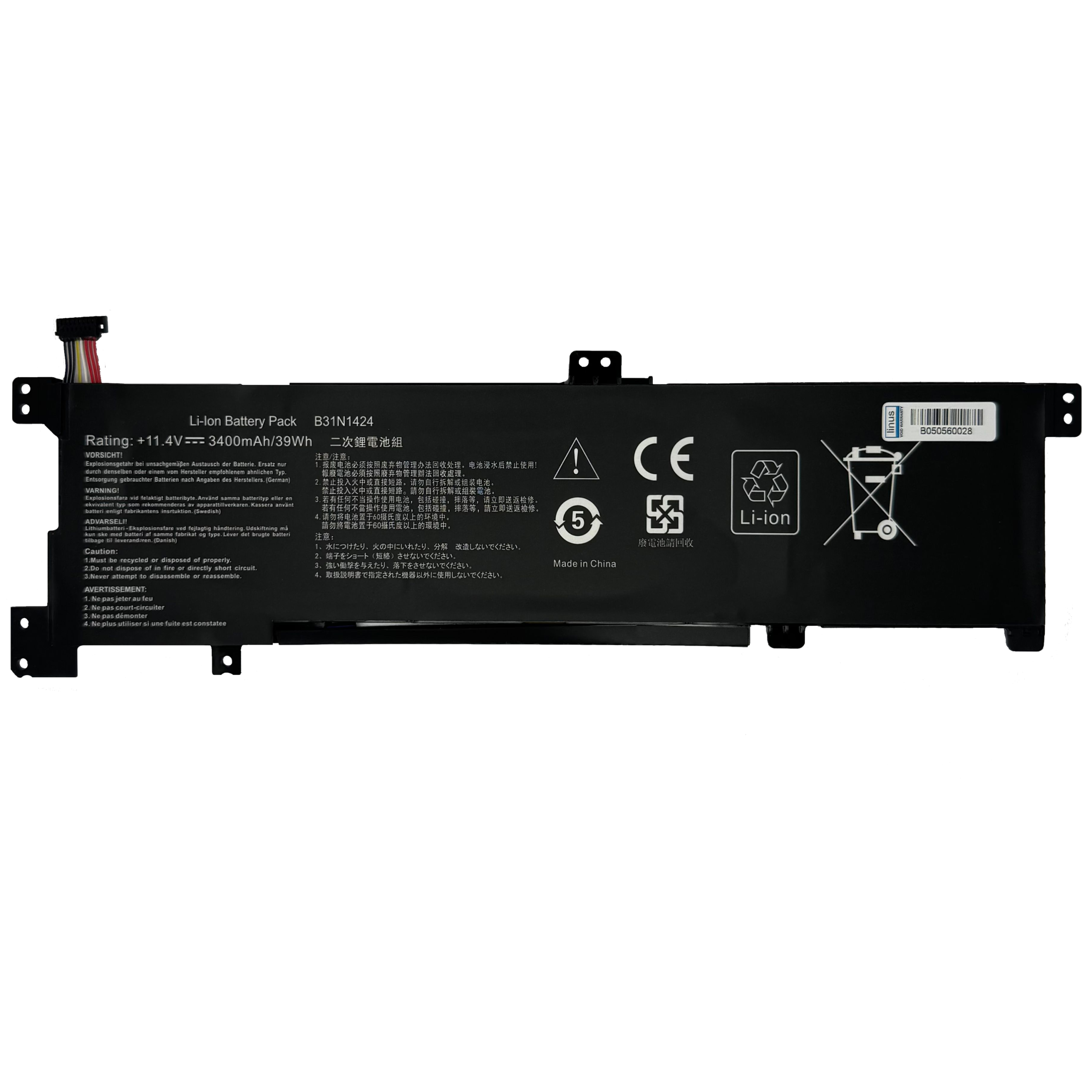 ASUS BATTERY K401 B31N1424 3400MAH — تصویر ۲