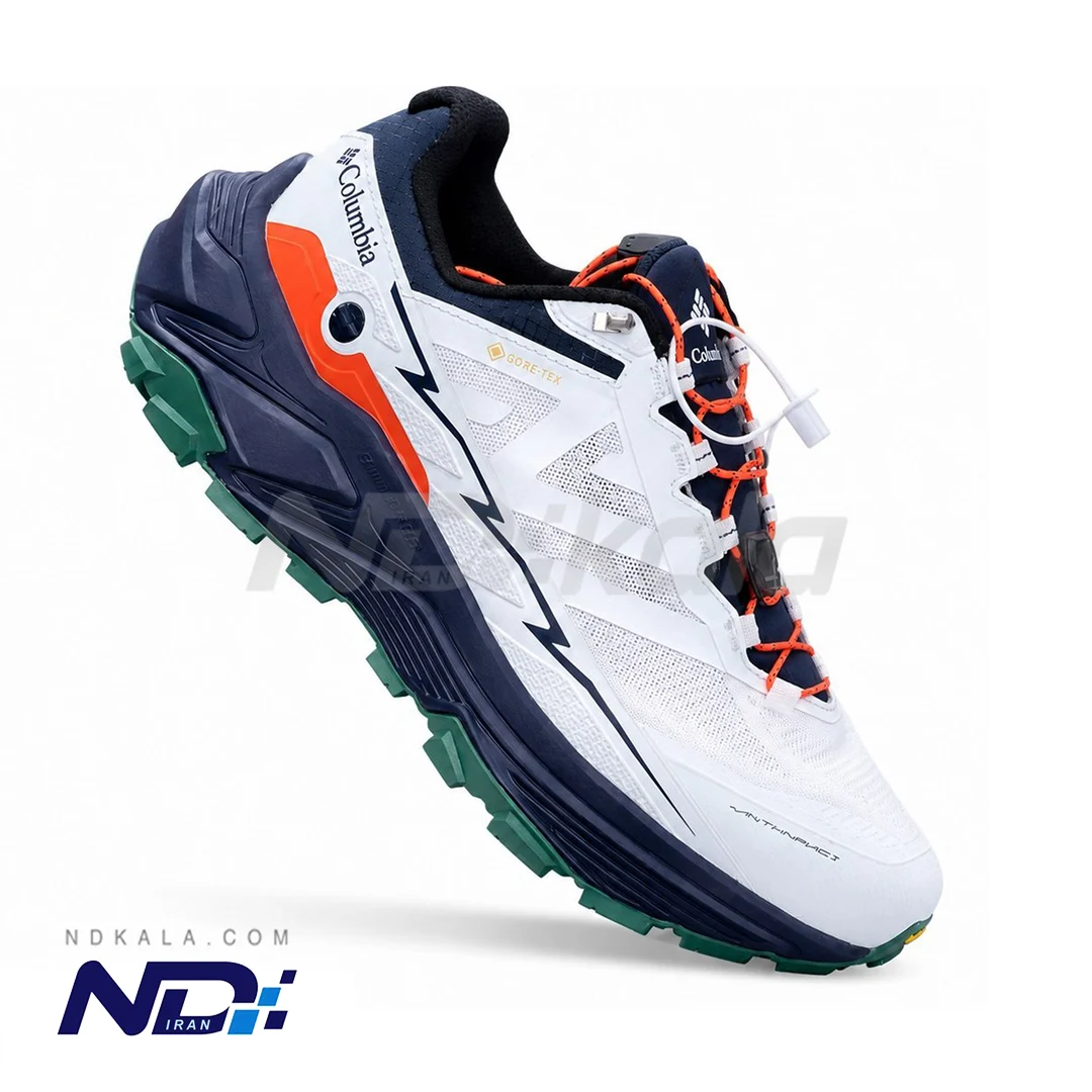 کتونی ویتنامی کلمبیا مدل Vitesse OutDry BOA گورتکس ضد آب A با زیره ویبرام با جعبه بارکد دار (رنگ سفید زیره سرمه ای)