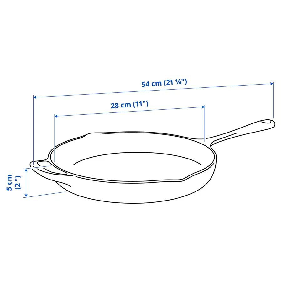 ماهیتابه چدنی سایز 28 ایکیا مدل VARDAGEN — تصویر ۶