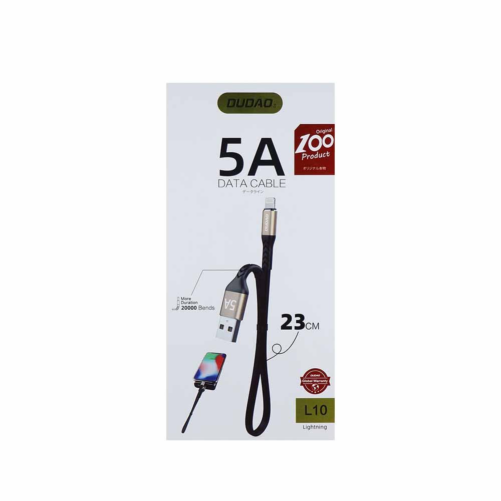 کابل کوتاه پاوربانک لایتنینگ دودا Dudao 5A L10 Lightning — تصویر ۶