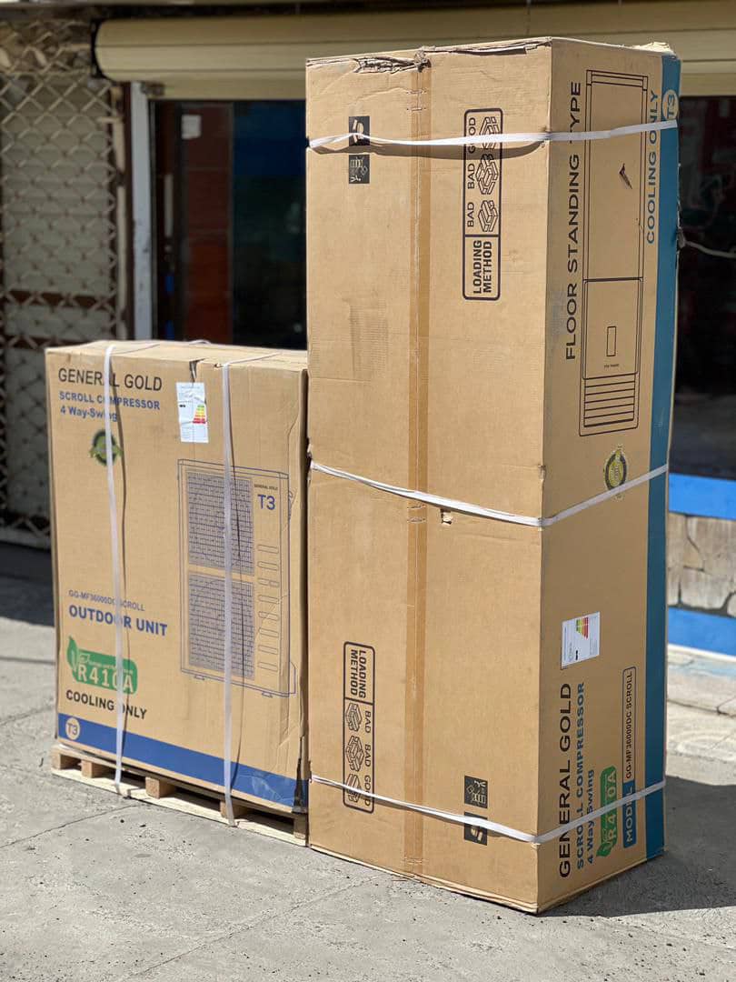 کولر گازی جنرال گلد ایستاده جنرال گلد دو فن سرد خالی ۳۶۰۰۰ اسکرول گاز R410a — تصویر ۳