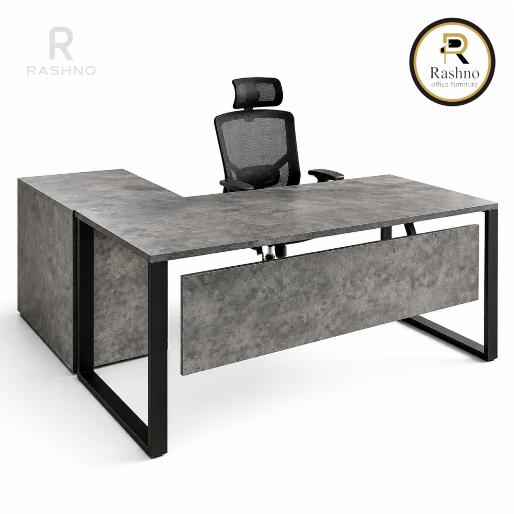 میز مدیریت اداری پایه فلزی مدرن مدل K87 راشنو — تصویر ۲