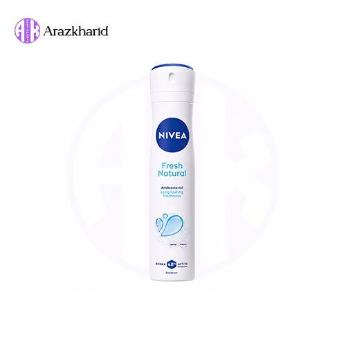 اسپری ضد تعریق آنتیباکتریال نیوا Fresh Natural ساخت آلمان حجم ۲۰۰ میل