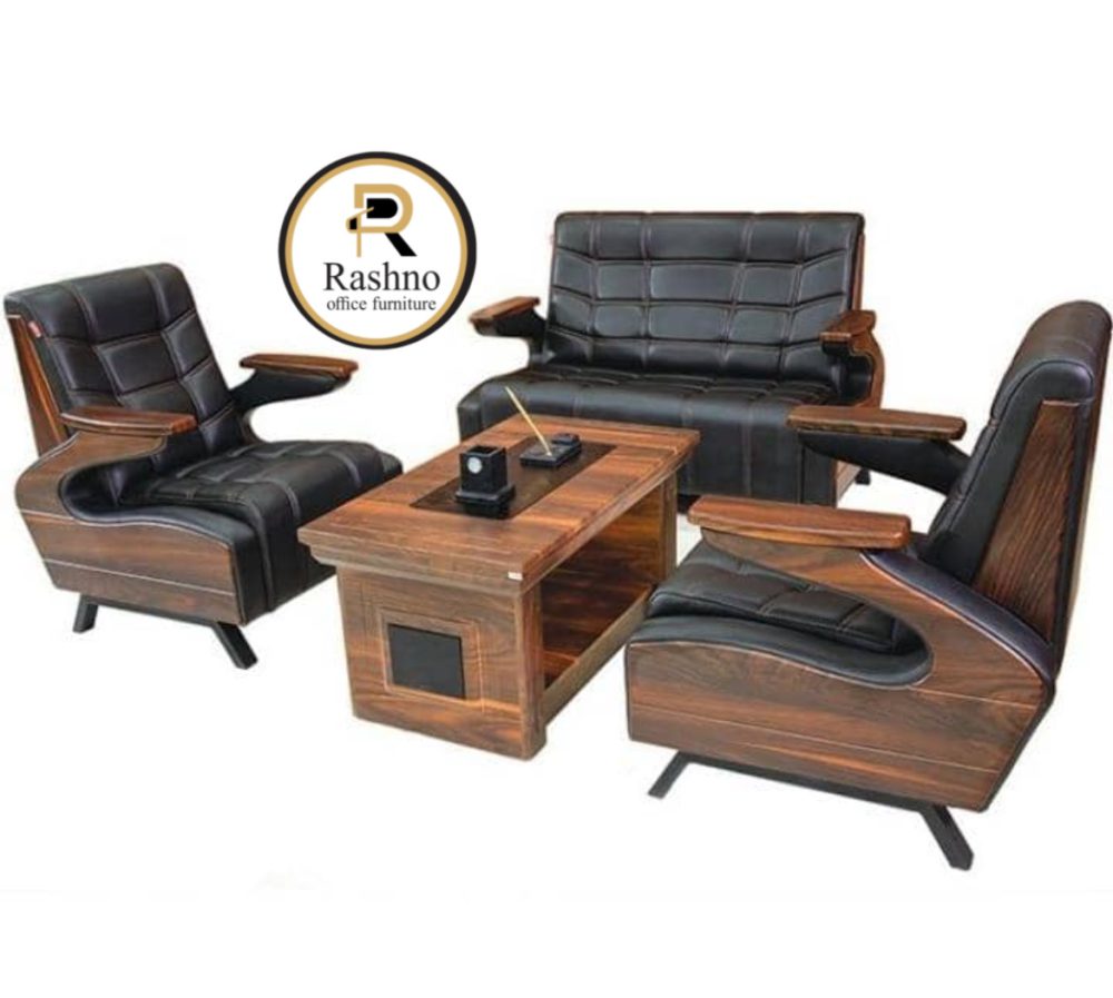 نیم ست اداری چرمی دسته چوبی مدل:جوان J-3060 راشنو