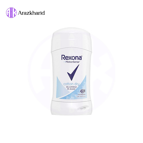 مام صابونی ضد تعریق زنانه ركسونا مدل cotton dry حجم 40 گرم — تصویر ۲