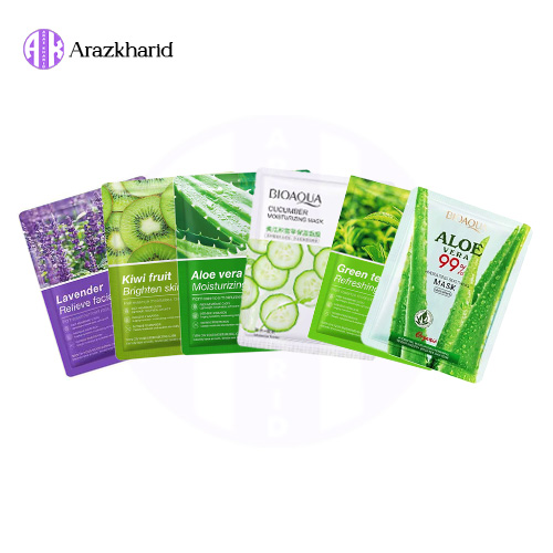 پک 6 عددی ماسک ورقه ای صورت از برند بیوآکوا BIOAQUA — تصویر ۲