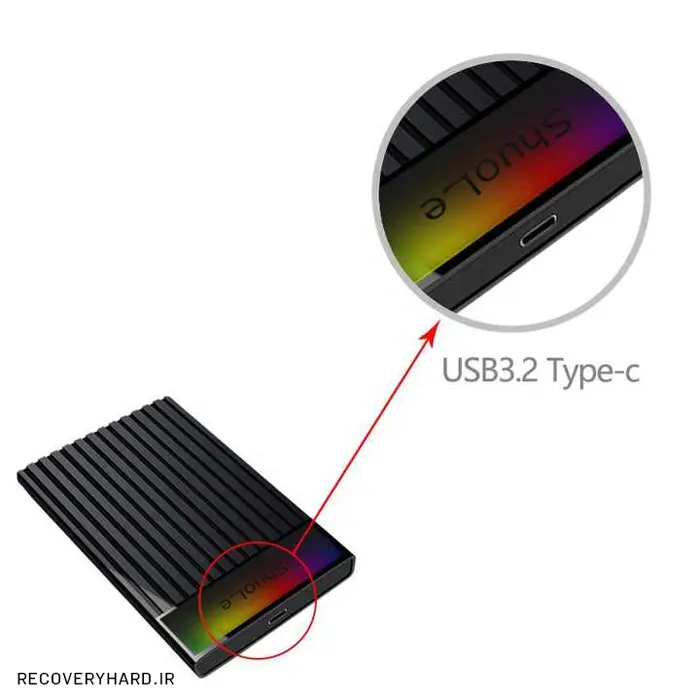 باکس هارد و اس‌اس‌دی 2.5 اینچ Type-C (RGB) شوله مدل U25T-L — تصویر ۶