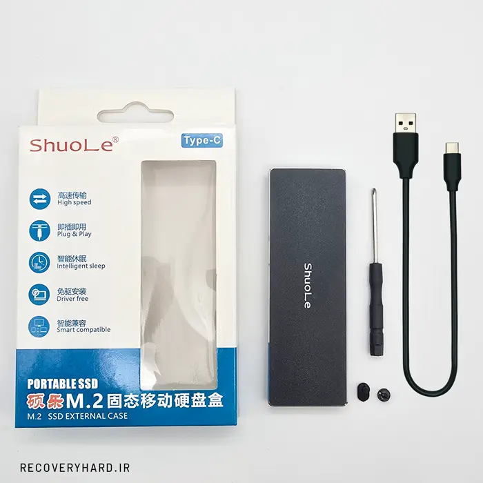قاب اس‌اس‌دی M2 NVMe Type-C شوله مدل TP12 — تصویر ۵