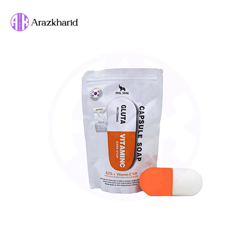 صابون شستشو سفید کننده کپسولی گلوتاتیون فیل اسکین مدل Capsule وزن 105 گرم — تصویر ۲