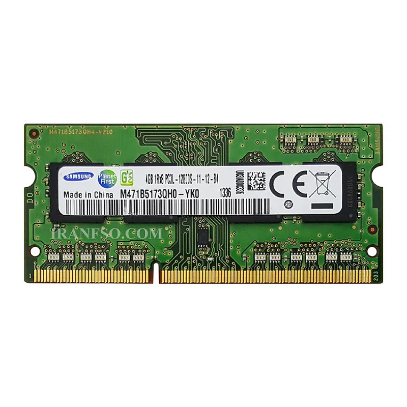 رم لپ تاپ DDR3L تک کاناله 1600-12800 مگاهرتز سامسونگ مدل M471B5173DB0-YK0 ظرفیت 4 گیگابایت – بدون پک