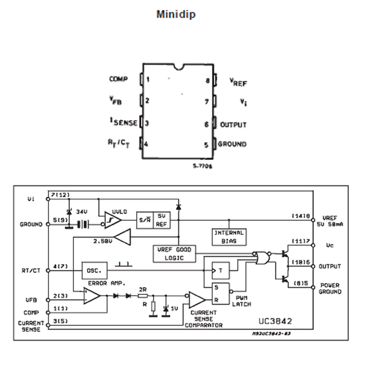 آی سی PWM درایو و اسیلاتور ST IC UC3843B — تصویر ۴