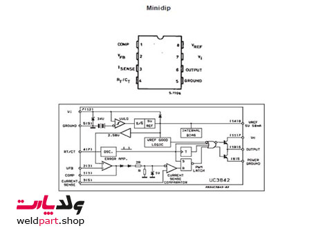 آی سی PWM درایو و اسیلاتور ST IC UC3843B — تصویر ۵