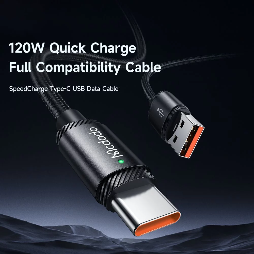 کابل شارژ سریع USB به تایپ سی 120 وات مک دودو مدل MCDODO CA-4730 طول 1.5 متر — تصویر ۴