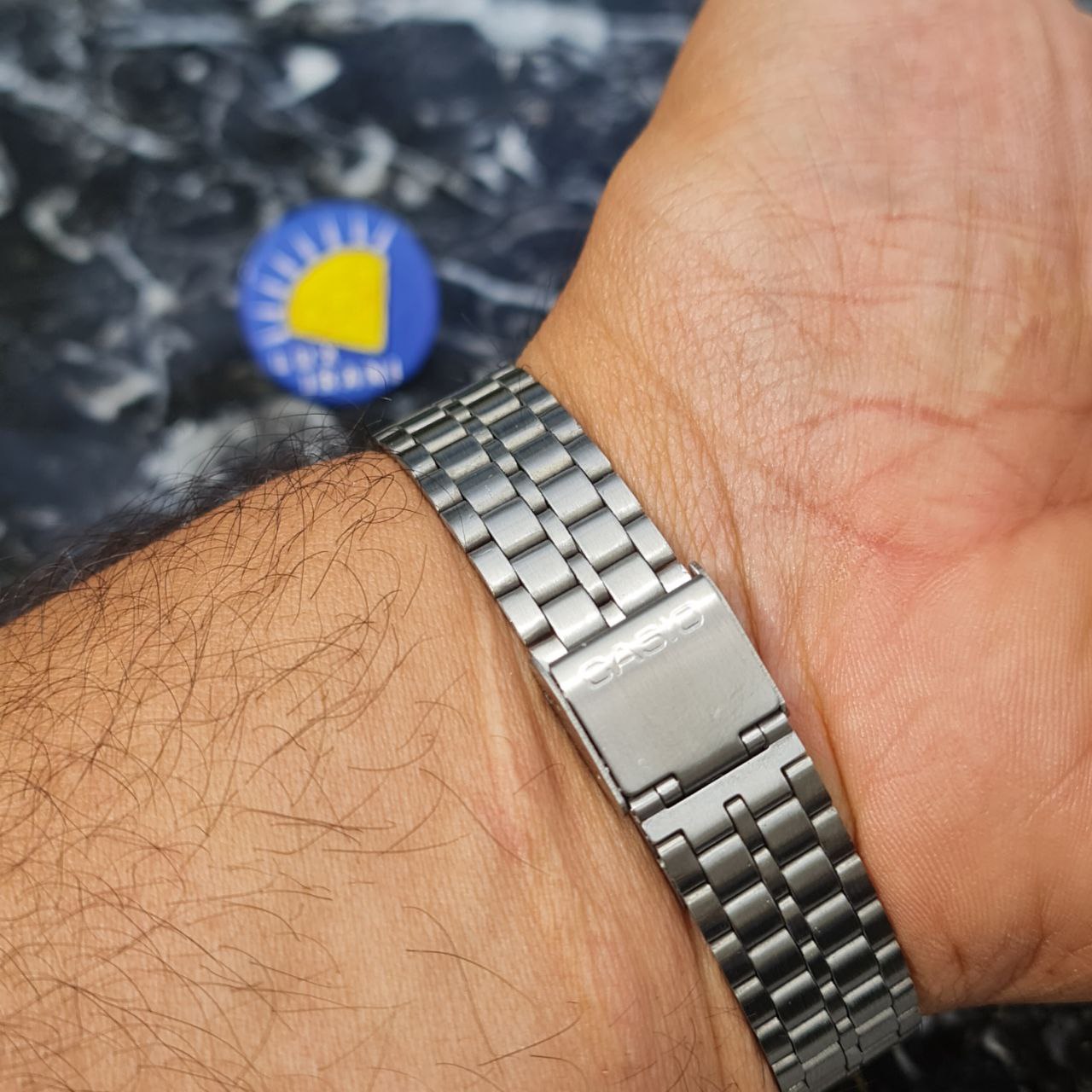 ساعت مردانه کاسیو گادفادر کد 4457 نقره ای صفحه نقره ای — تصویر ۴