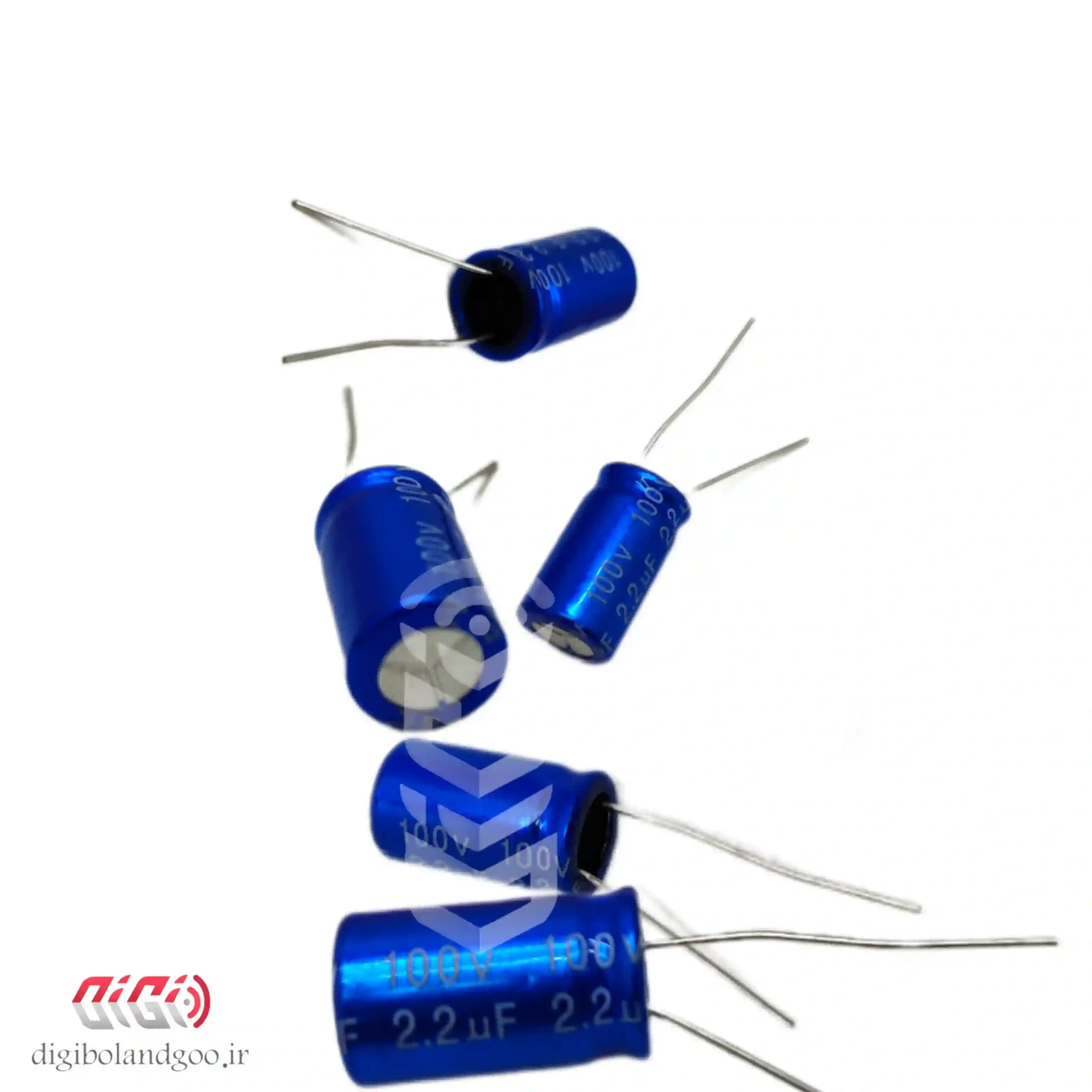 خازن بی پلار 2.2 میکرو فاراد فابریک 718 آبی — تصویر ۳