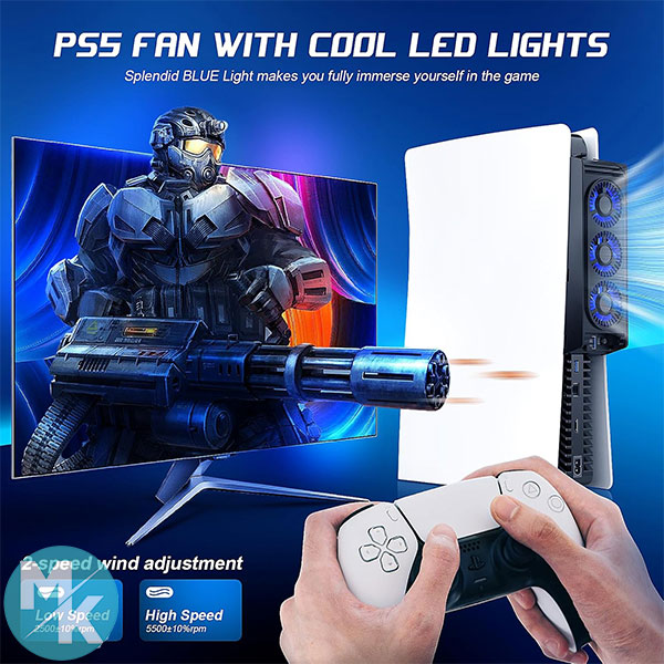 فن خنک کننده PS5 برند QYCHHJ مدل ‎PS5 Lüfter — تصویر ۳