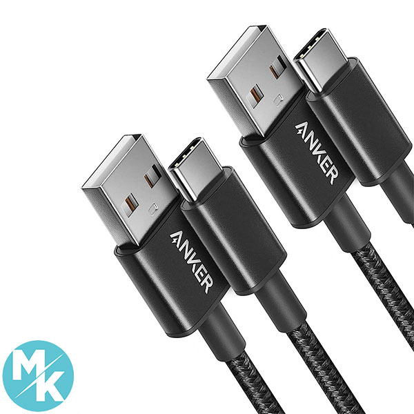 کابل شارژ سریع Type C برند Anker مدل B8172 دوتایی اصلی