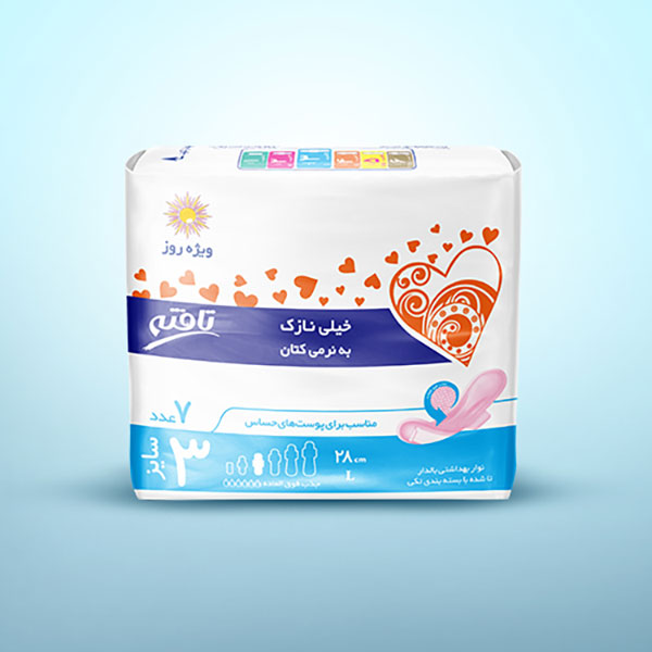 نوار بهداشتی روز خیلی نازک کتانی تافته