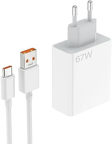 شارژر شیائومی مدل 67 وات تربو با همراه کابل تبدیل USB-C
