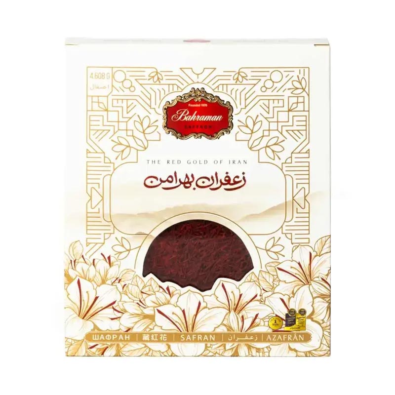 زعفران سرگل قوطی یک مثقال بهرامن — تصویر ۲