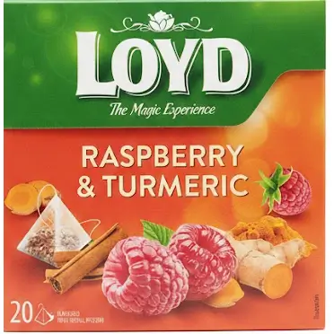 دمنوش تمشک و زردچوبه لوید – لاغری و تقویت ایمنی- ۲۰ عددی Loyd Turmeric and Raspberry — تصویر ۲