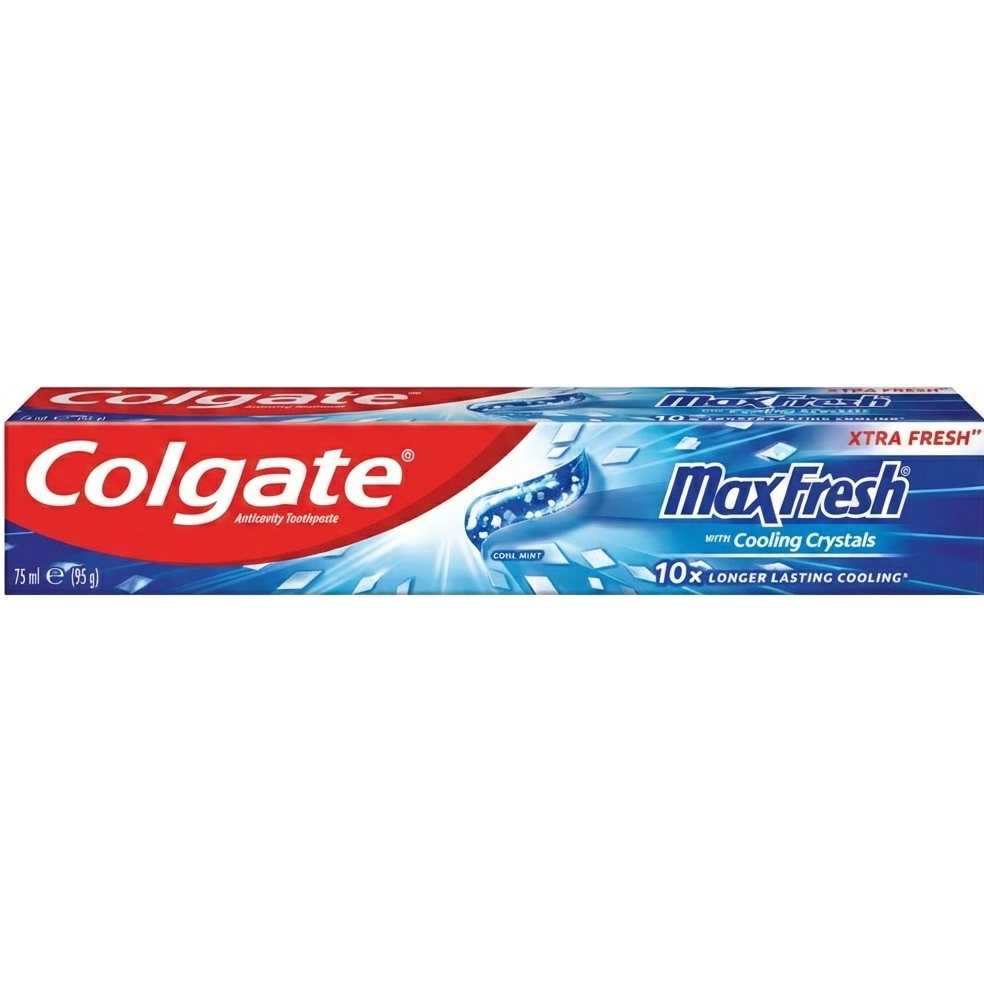 خمیر دندان ژله‌ای کلگیت مکس فرش آبی کول مینت ضد پوسیدگی و خنک کننده 75 میل Colgate Max Fresh Cool Mint Gel Toothpaste — تصویر ۲