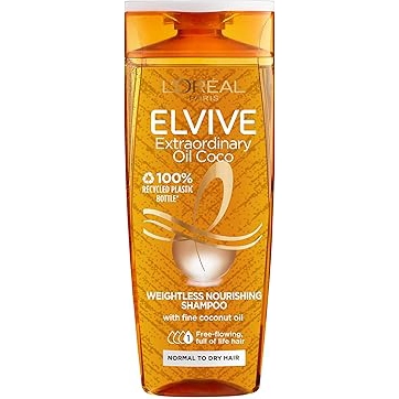 شامپو لورال الویتال حاوی روغن نارگیل تغذیه عمقی ساقه مو 400 میل L’Oreal Paris Elvital shampoo extra coconut oil
