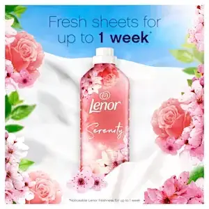 نرم کننده لباس لنور رایحه شکوفه گیلاس و گلاب با ماندگاری ۷ روزه 858میل Lenor Cherry Blossom and Rose Water Fabric Conditioner — تصویر ۳