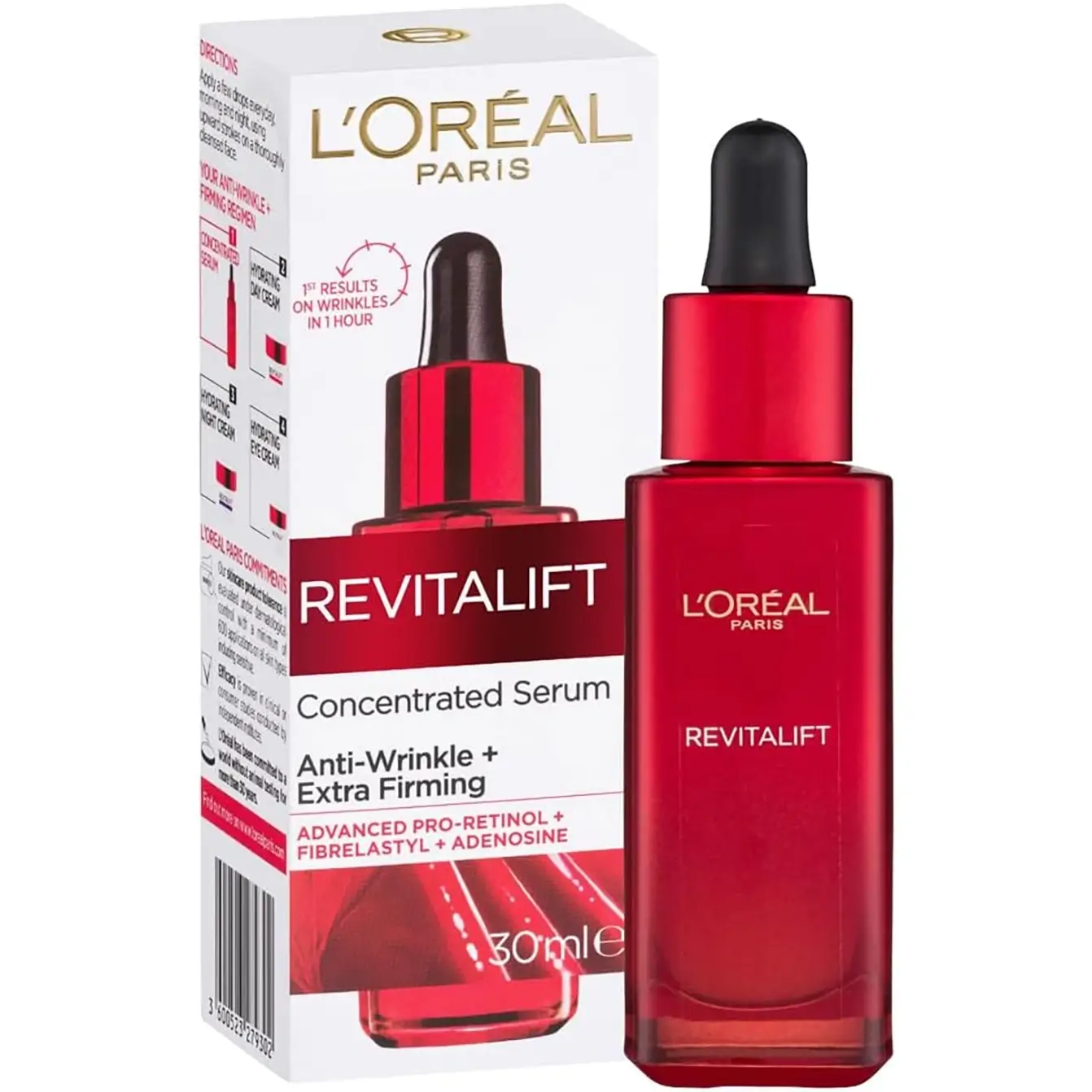 سرم ضد چروک و سفتکننده سریع پوست رویتالیفت لورآل مناسب سنین +40 سال 30 میل L’Oreal Revitalift Fast Acting Serum