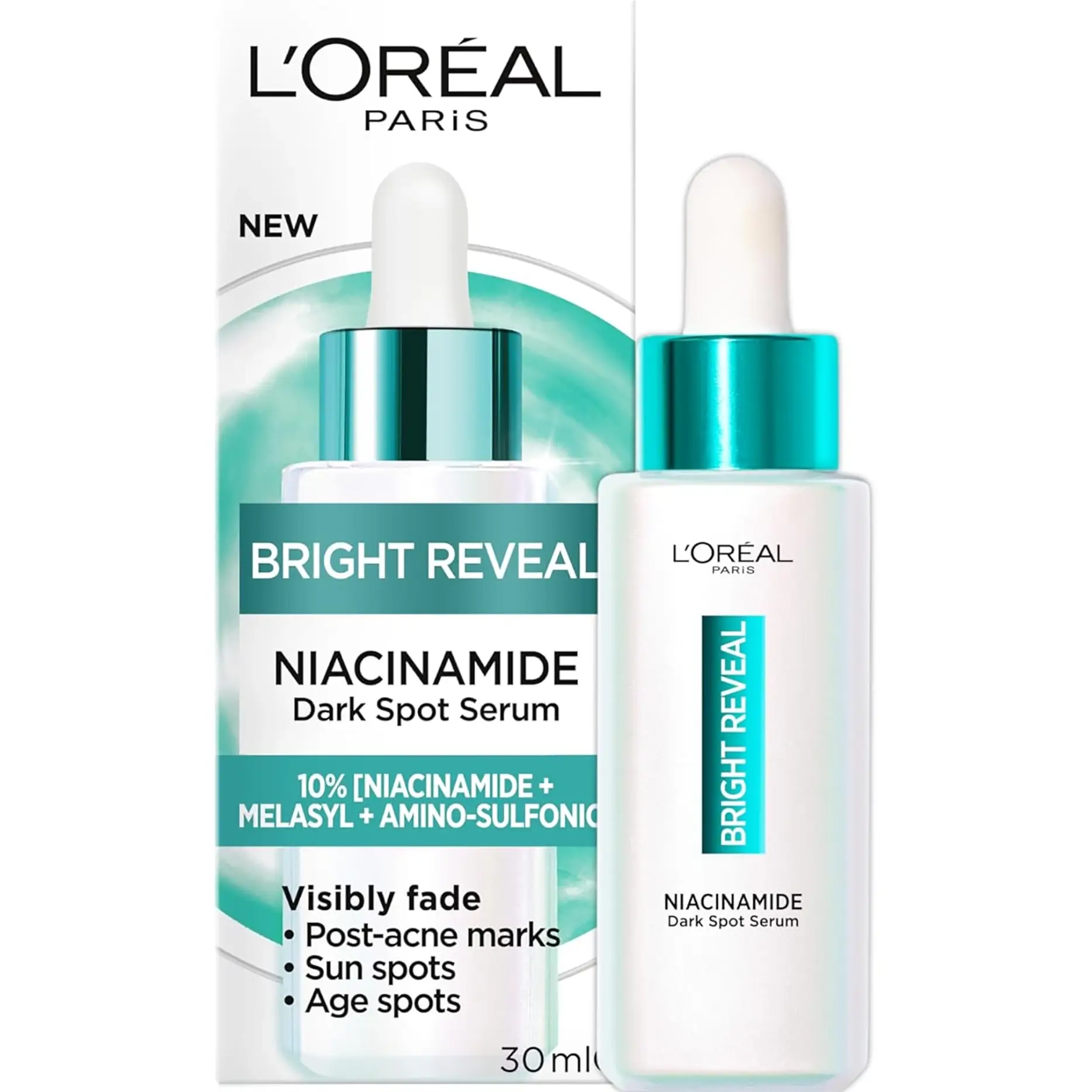 سرم ضدلک و روشنکننده نیاسینامید برایت ریویل لورآل 30 میل L’Oreal Paris Bright Reveal Niacinamide Dark Spot Serum