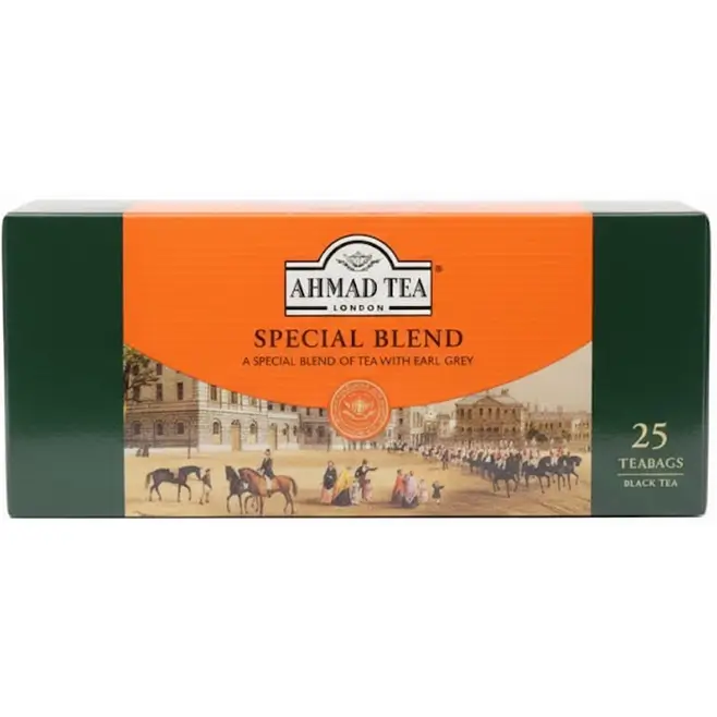 چای سیاه کیسه‌ای ارل گری احمد اسپشیال بلند با طعم برگاموت (ترنج) 25 عددی Ahmad Tea London Special Blend Earl Grey