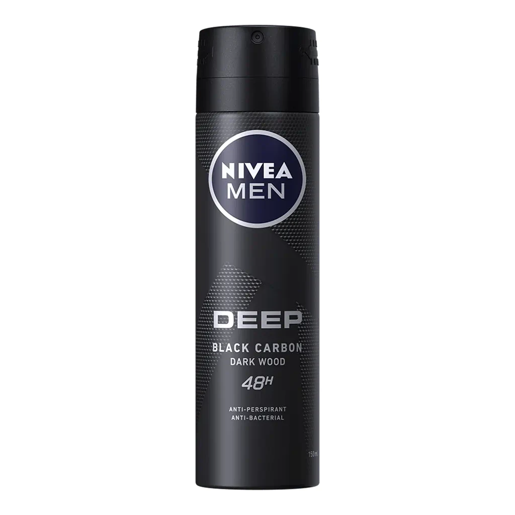 اسپری ضد تعریق مردانه نیوآ مدل Deep Black Charcoal Dark Wood