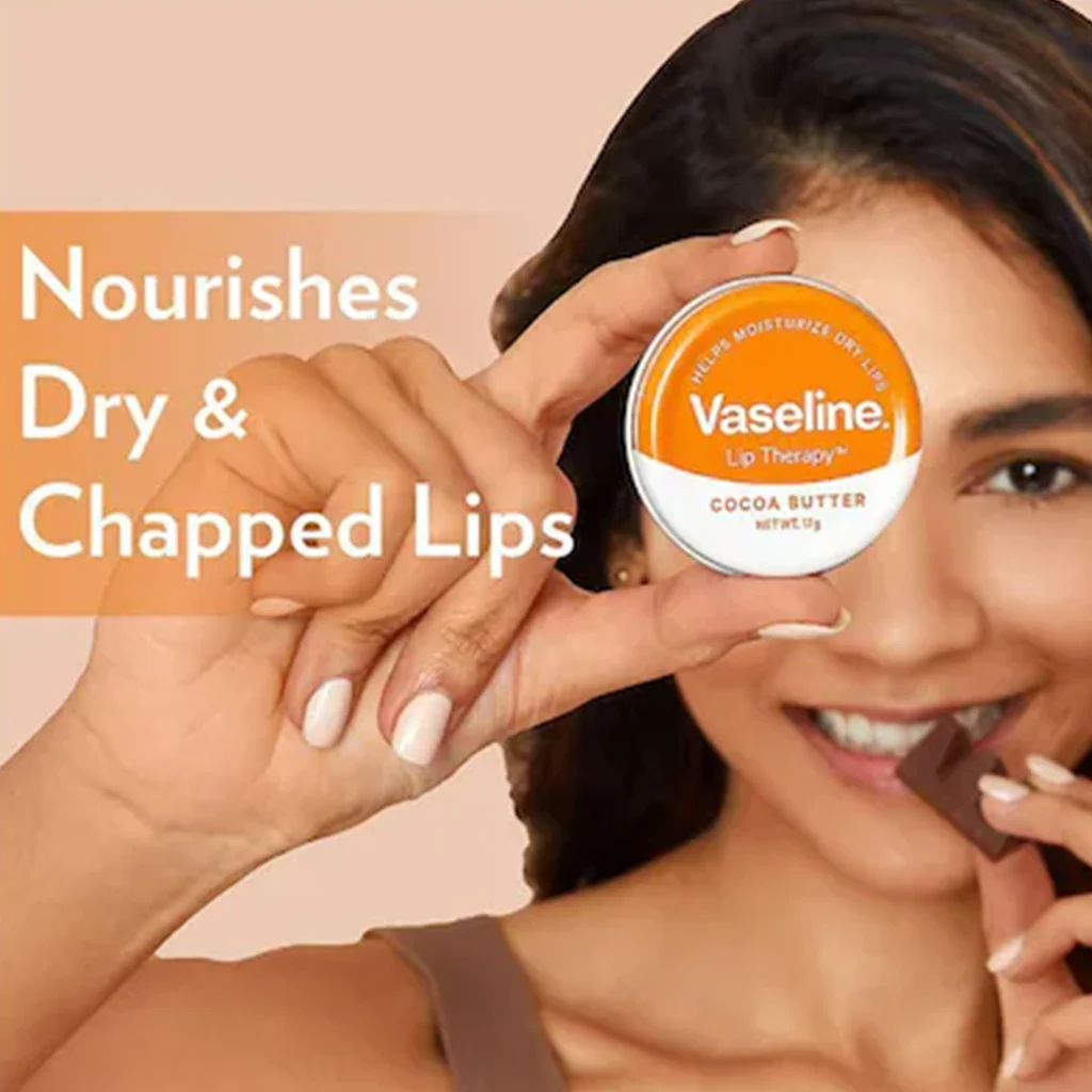 بالم لب وازلین کره کاکائو Vaseline Lip Therapy cocoa butter — تصویر ۴