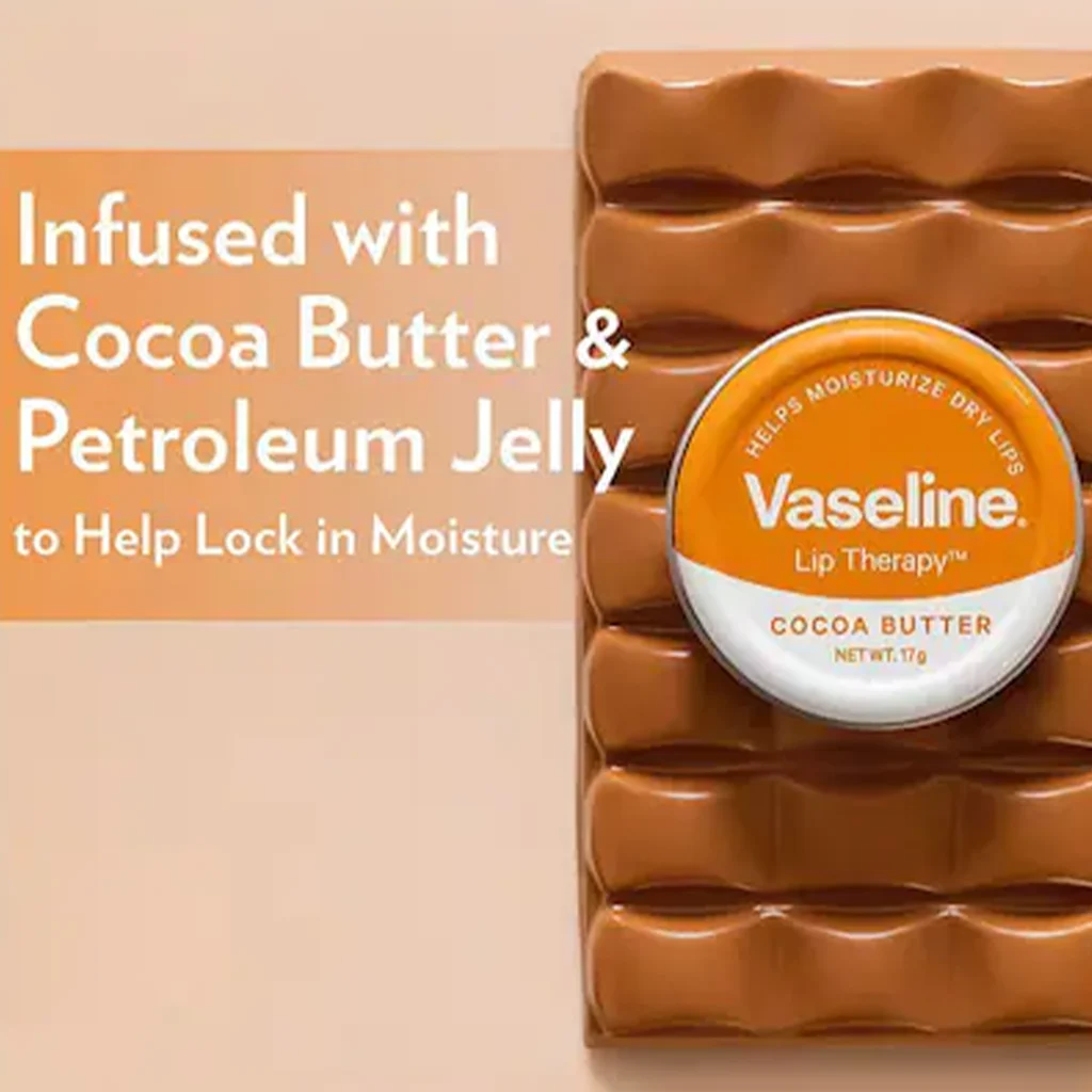 بالم لب وازلین کره کاکائو Vaseline Lip Therapy cocoa butter — تصویر ۳