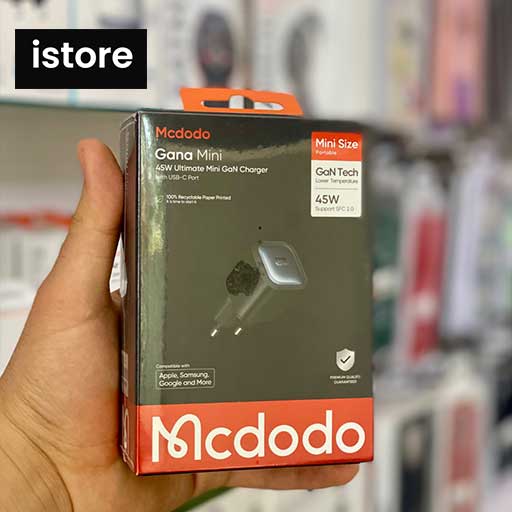 شارژر دیواری 45 وات مک دودو Mcdodo مدل CH-4391 تکنولوژی GaN (بدون نیاز به تبدیل) — تصویر ۵