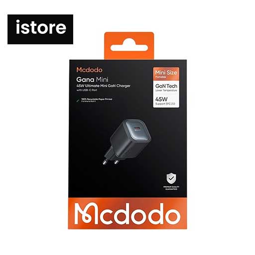شارژر دیواری 45 وات مک دودو Mcdodo مدل CH-4391 تکنولوژی GaN (بدون نیاز به تبدیل) — تصویر ۷