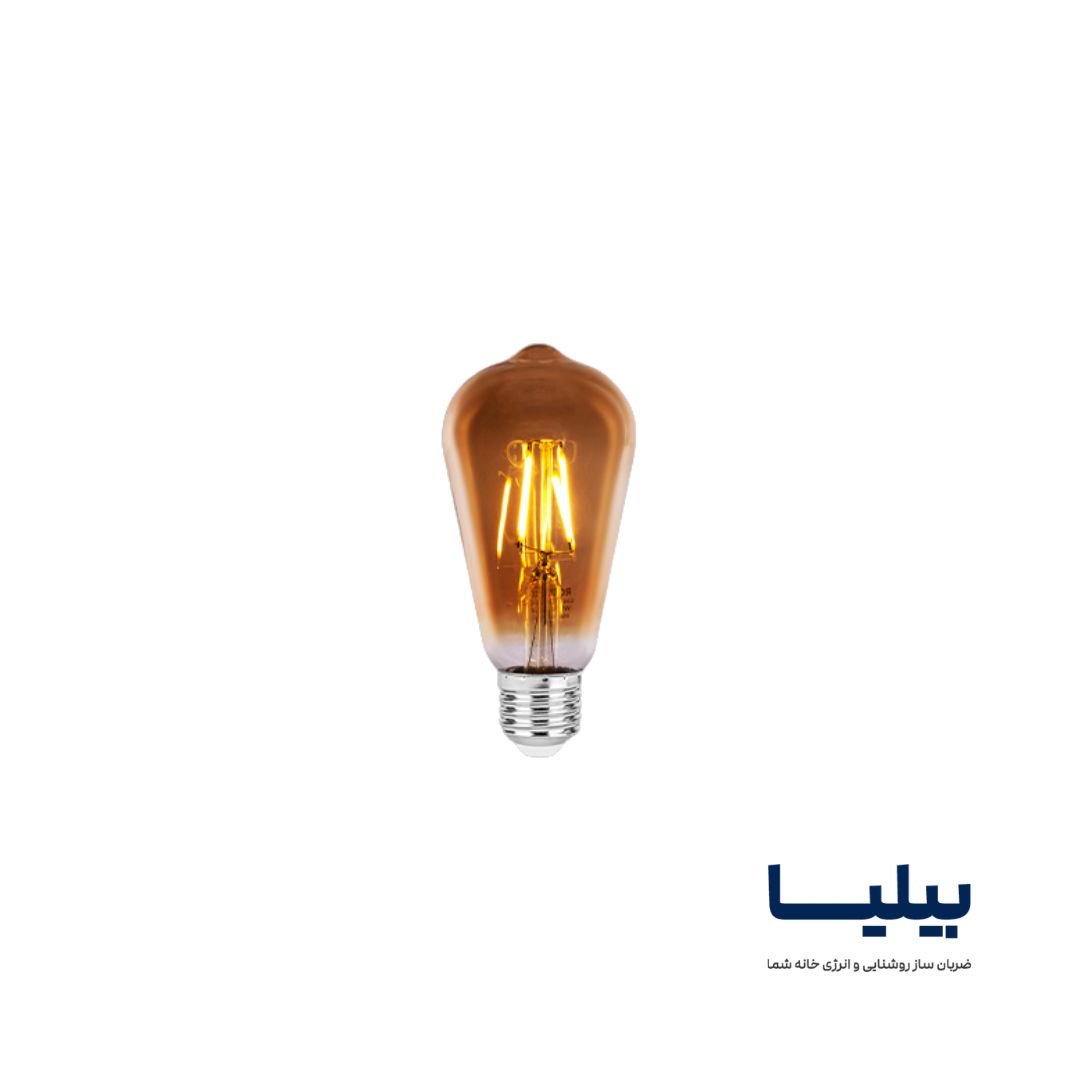 لامپ LED حبابی 6 وات ST64 فیلامنتی E27 برند رویالوکس — تصویر ۲