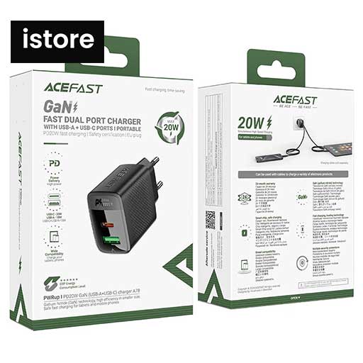 شارژر دیواری ایس فست ACEFAST A78 W20PD GaN توان 20 وات فست شارژ — تصویر ۵