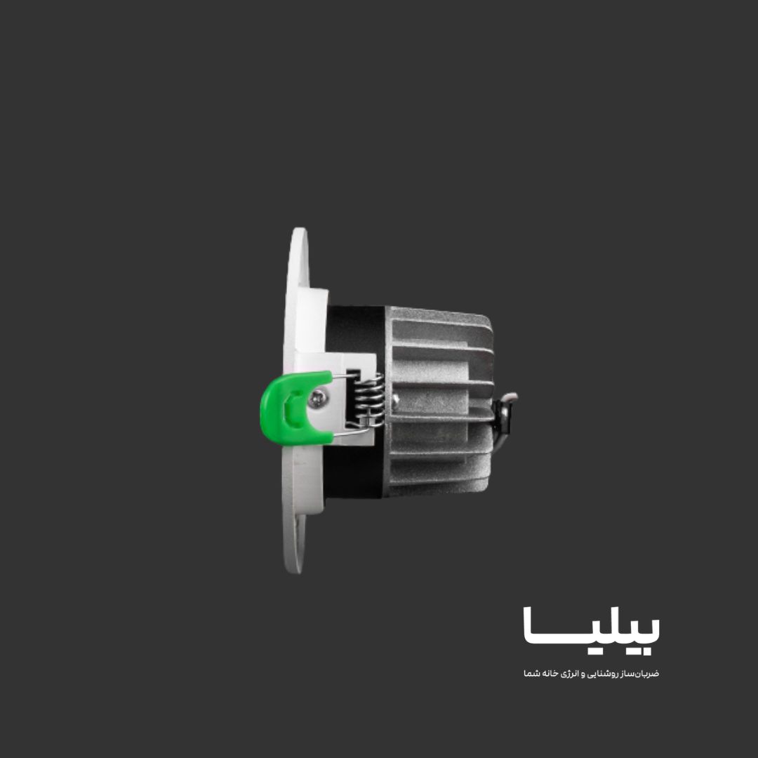 چراغ توکار متحرک دایره ای 9 وات COB مدل دیپلایت برند پارس شعاع توس — تصویر ۸